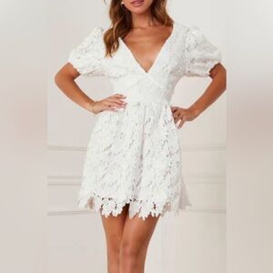 Vici collection Victoria lace backless dress